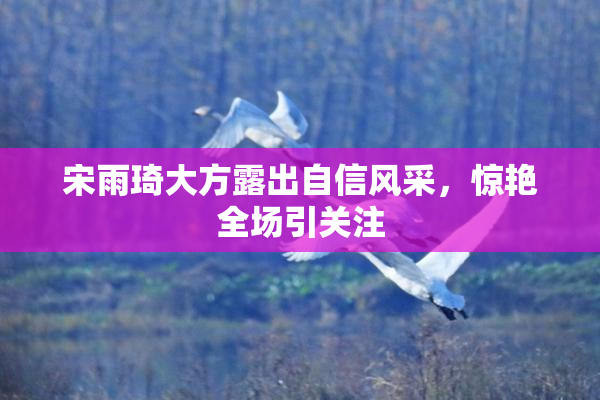 宋雨琦大方露出自信风采，惊艳全场引关注