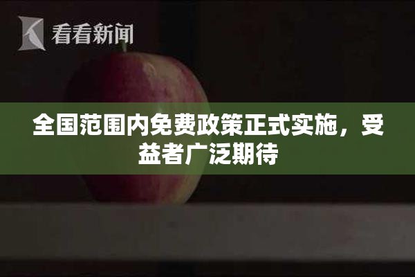 全国范围内免费政策正式实施，受益者广泛期待