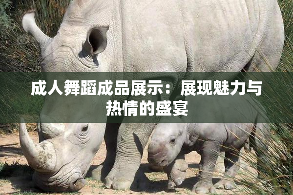 成人舞蹈成品展示：展现魅力与热情的盛宴