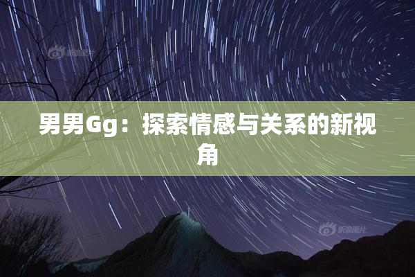 男男Gg：探索情感与关系的新视角