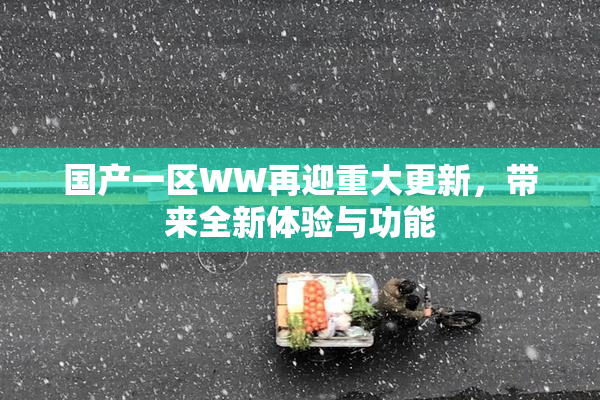 国产一区WW再迎重大更新，带来全新体验与功能