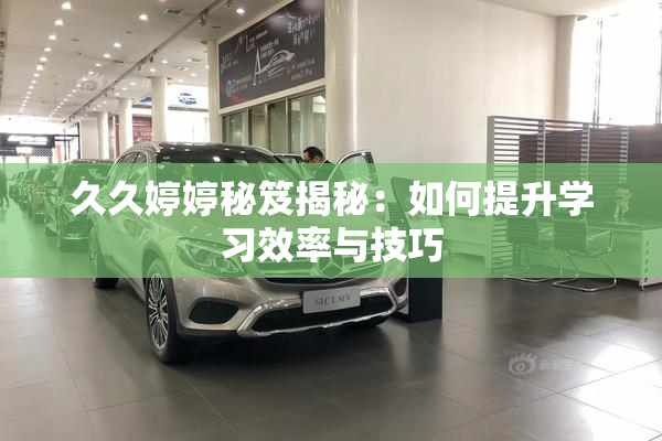 久久婷婷秘笈揭秘：如何提升学习效率与技巧