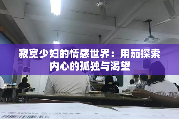 寂寞少妇的情感世界：用茄探索内心的孤独与渴望