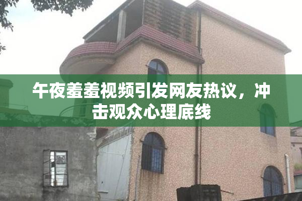 午夜羞羞视频引发网友热议，冲击观众心理底线