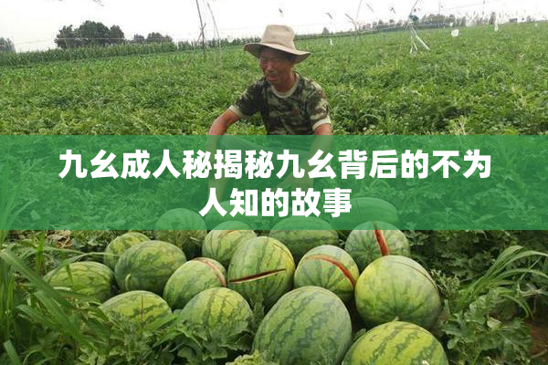 九幺成人秘揭秘九幺背后的不为人知的故事
