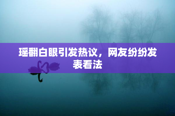 瑶翻白眼引发热议，网友纷纷发表看法