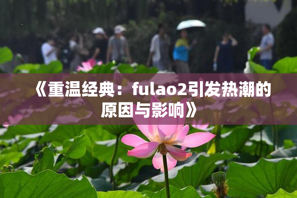 《重温经典：fulao2引发热潮的原因与影响》