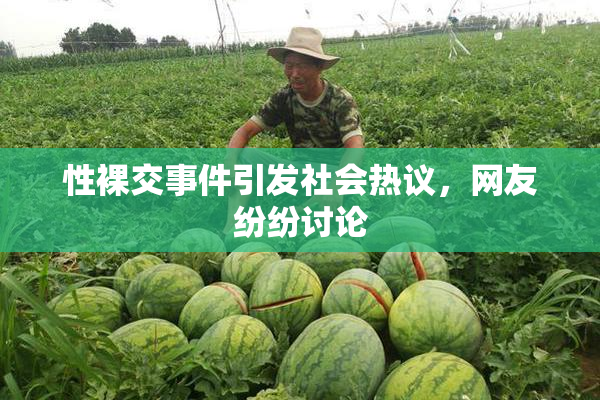 性裸交事件引发社会热议，网友纷纷讨论
