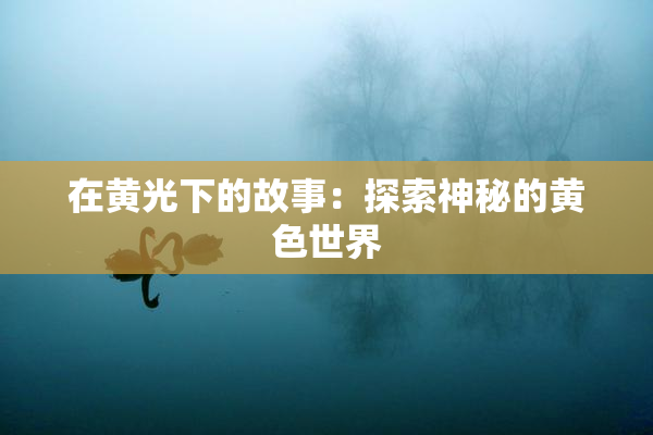 在黄光下的故事：探索神秘的黄色世界
