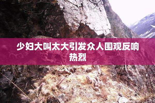 少妇大叫太大引发众人围观反响热烈