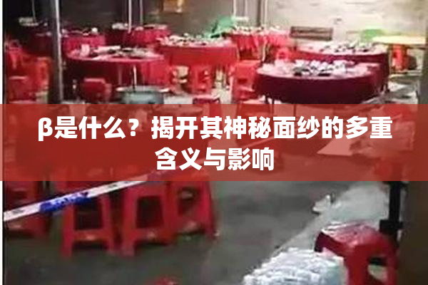 β是什么？揭开其神秘面纱的多重含义与影响