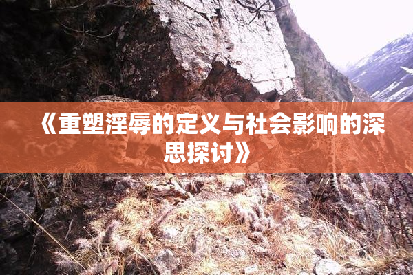 《重塑淫辱的定义与社会影响的深思探讨》