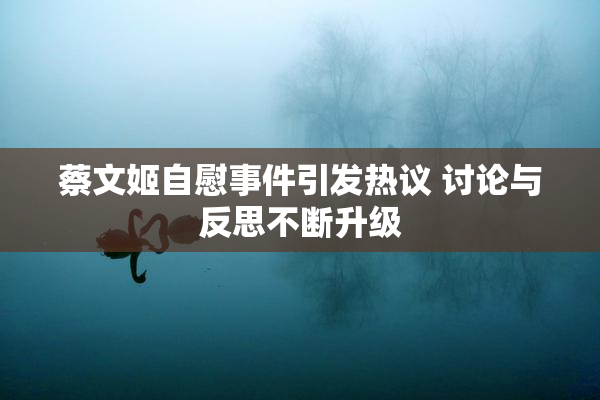 蔡文姬自慰事件引发热议 讨论与反思不断升级