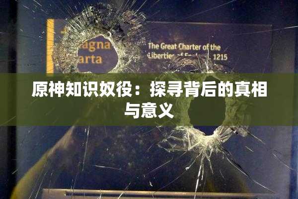 原神知识奴役：探寻背后的真相与意义