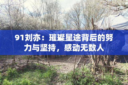 91刘亦：璀璨星途背后的努力与坚持，感动无数人