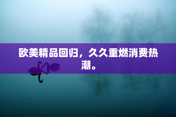 欧美精品回归，久久重燃消费热潮。
