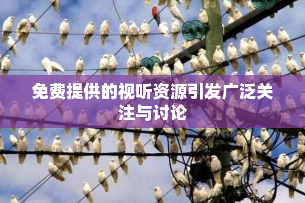免费提供的视听资源引发广泛关注与讨论