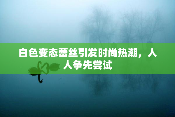白色变态蕾丝引发时尚热潮，人人争先尝试