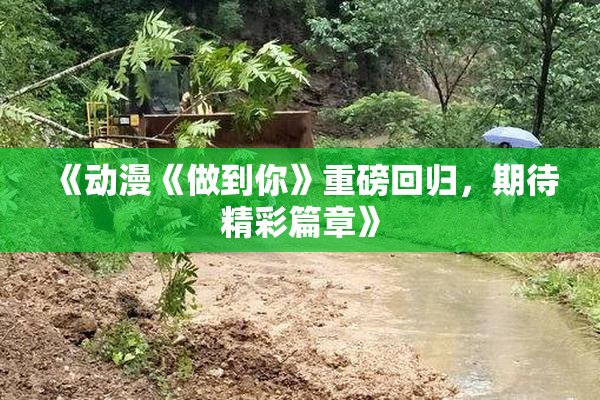 《动漫《做到你》重磅回归，期待精彩篇章》