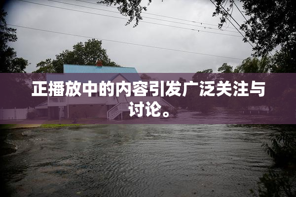 正播放中的内容引发广泛关注与讨论。