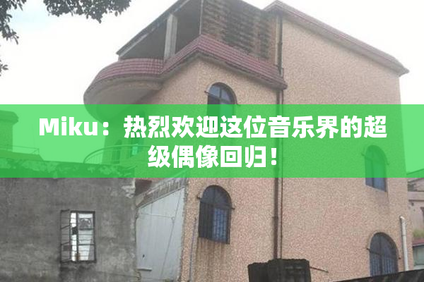 Miku：热烈欢迎这位音乐界的超级偶像回归！