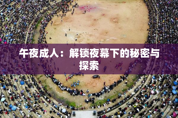 午夜成人：解锁夜幕下的秘密与探索