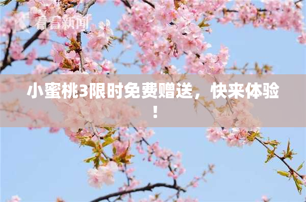 小蜜桃3限时免费赠送，快来体验！