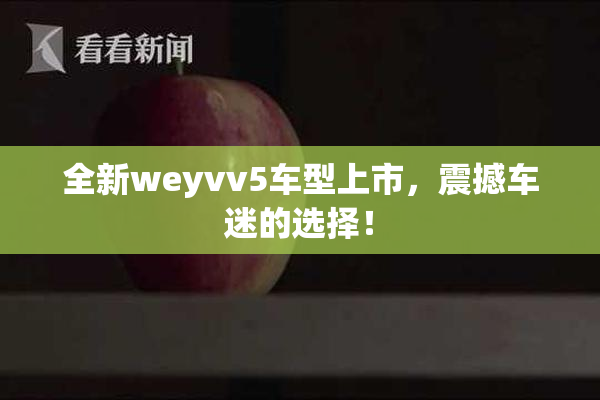 全新weyvv5车型上市，震撼车迷的选择！