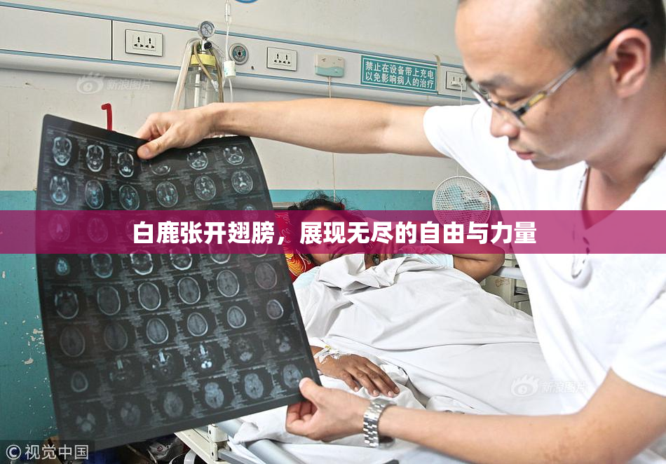 白鹿张开翅膀，展现无尽的自由与力量