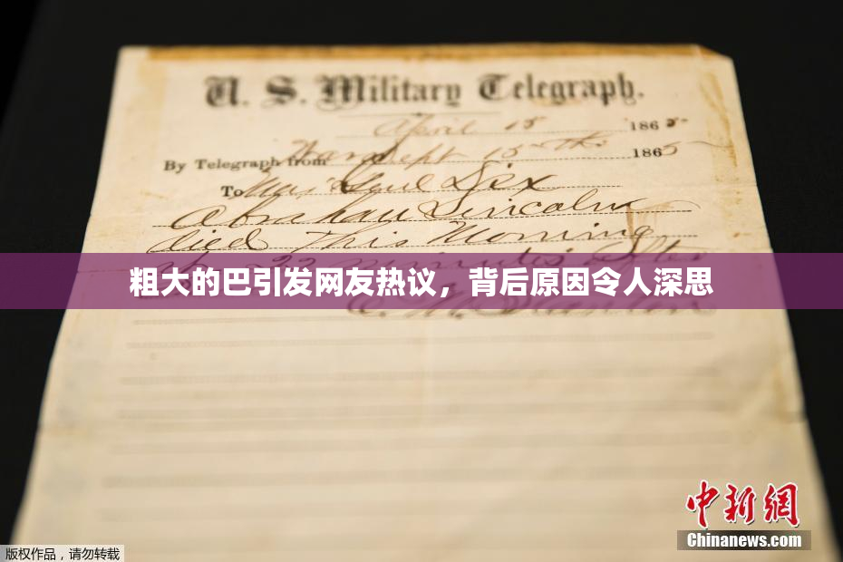 粗大的巴引发网友热议，背后原因令人深思