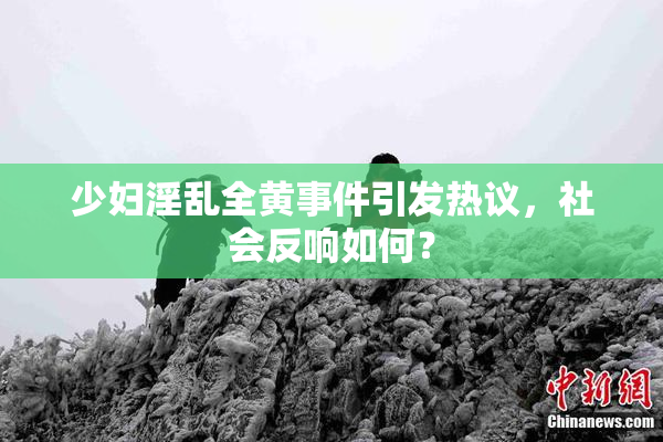 少妇淫乱全黄事件引发热议，社会反响如何？