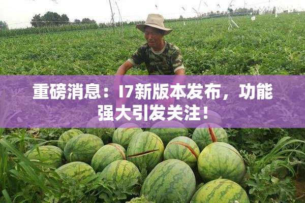 重磅消息：I7新版本发布，功能强大引发关注！