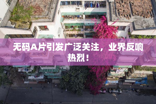 无码A片引发广泛关注，业界反响热烈！