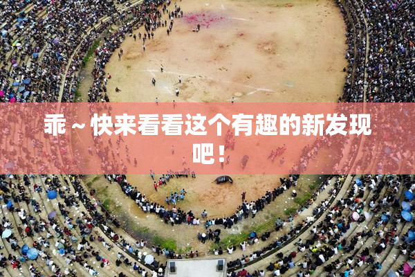 乖～快来看看这个有趣的新发现吧！